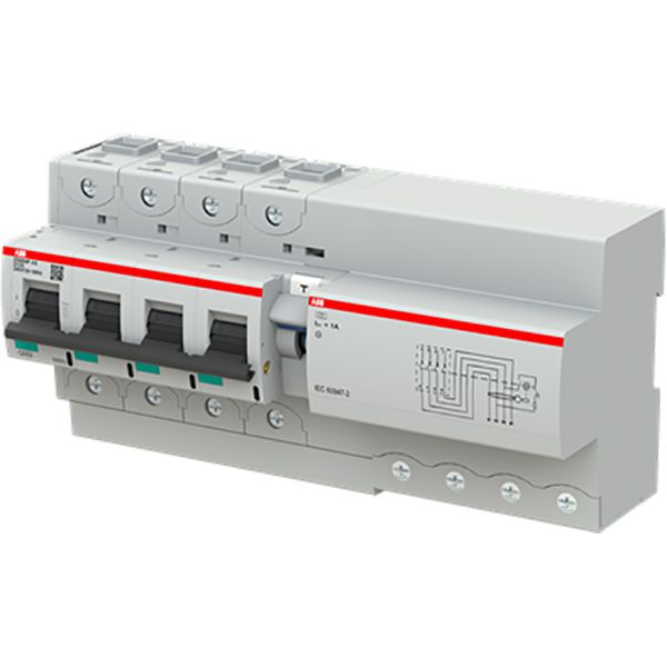 Residual current breaker RCBO DS800 range 50kA, 4P, curve D, 125A, 100 image 1