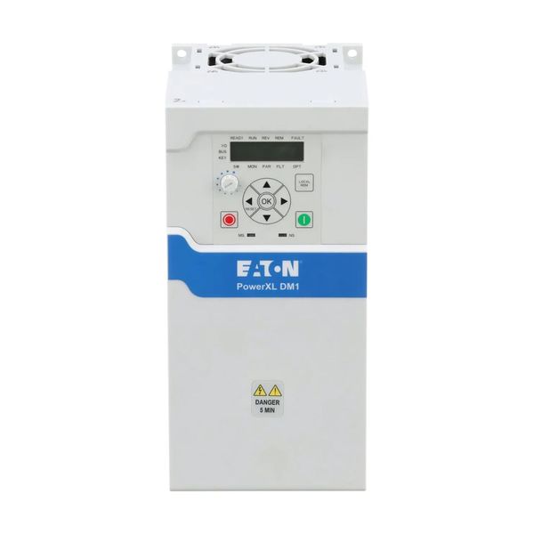 Variable frequency drive, 230 V AC, 1-phase, 17.5 A, 4 kW, IP20/NEMA0, Radio interference suppression filter, 7-digital display assembly, Setpoint pot image 4