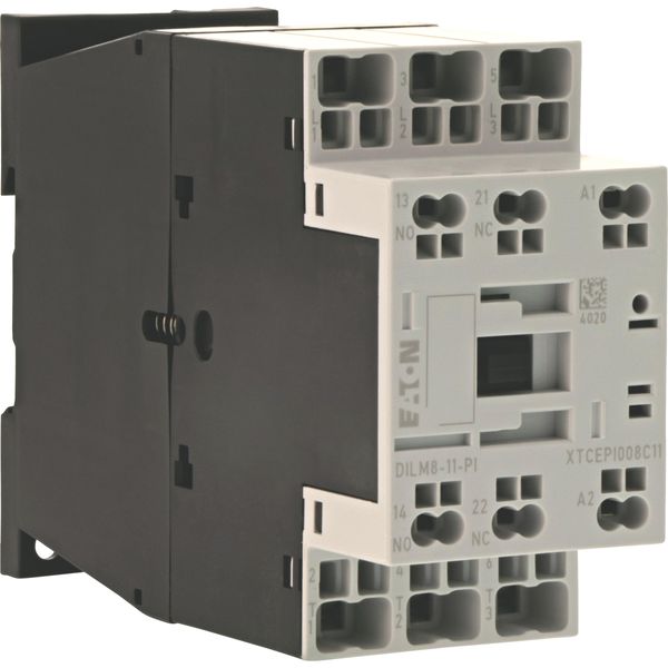 Contactor, 3 pole, 380 V 400 V 3.7 kW, 1 N/O, 1 NC, RDC 24: 24 - 27 V DC, DC operation, Push in terminals image 9