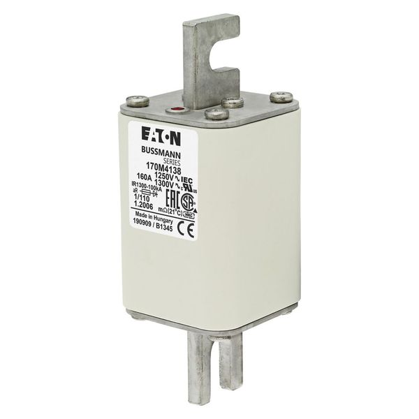 Fuse-link, high speed, 160 A, AC 1250 V, size 1, 53 x 66 x 138 mm, aR, DIN, IEC, single indicator image 5