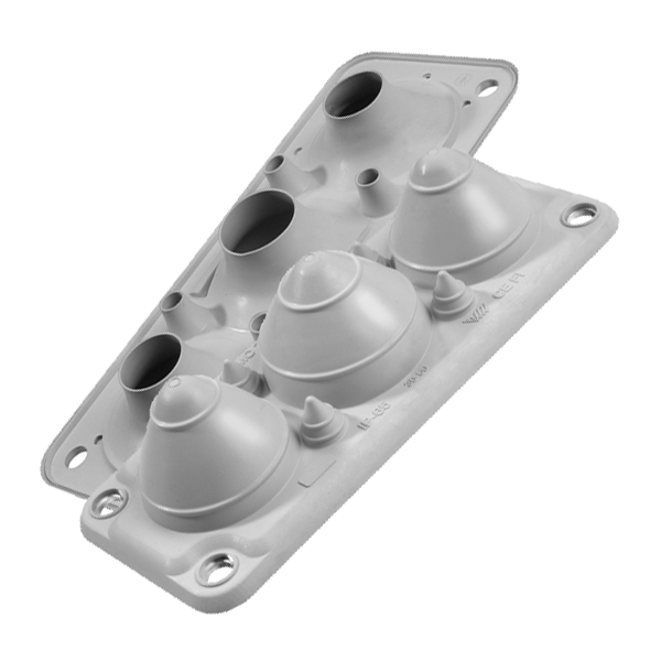 MC3/7 IP67 RAL 7035 grey cable entry plate (with pins) image 1