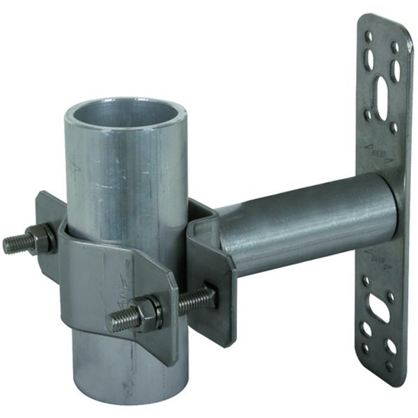 Wall mounting bracket StSt f. vertical mounting w. cleat f. pipes D 40 image 1