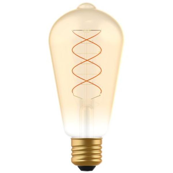 LED Filament Bulb - Classic ST64 E27 4W 250lm 1800K Gold 330°  - Dimmable image 1