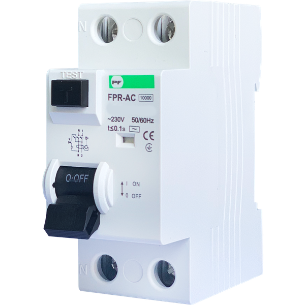 Residual current circuit breaker FPR1-63F (FPR-A) 2P 16A 0,03A A-type ECO image 1