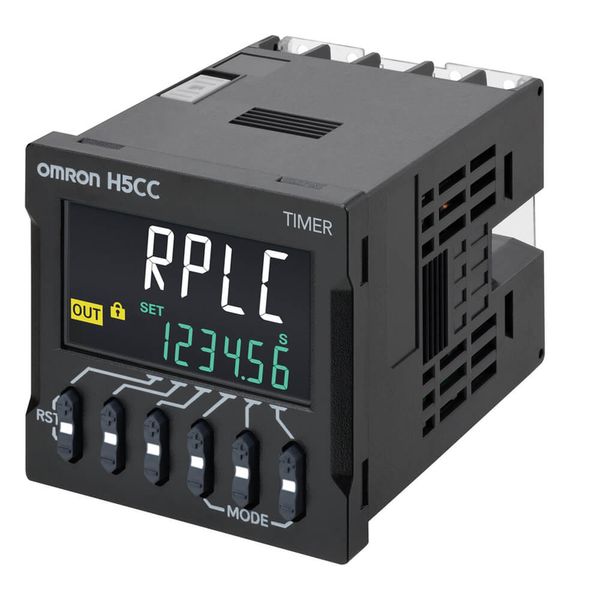 Timer, DIN 48x48 mm, standard type, screw terminals, No-voltage (NPN) image 1