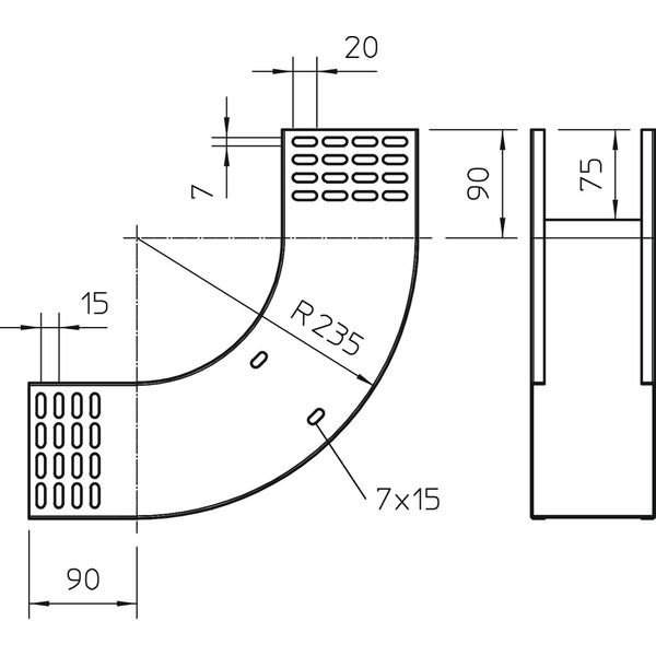 RBV 130 S FS 90° vertical bend rising 110x300 image 2