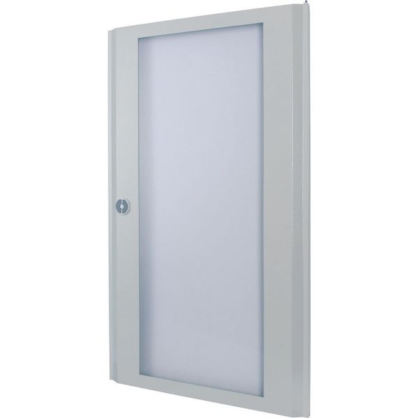 Sheet steel door transparent with rotary door handle HxW=1000x600mm image 4