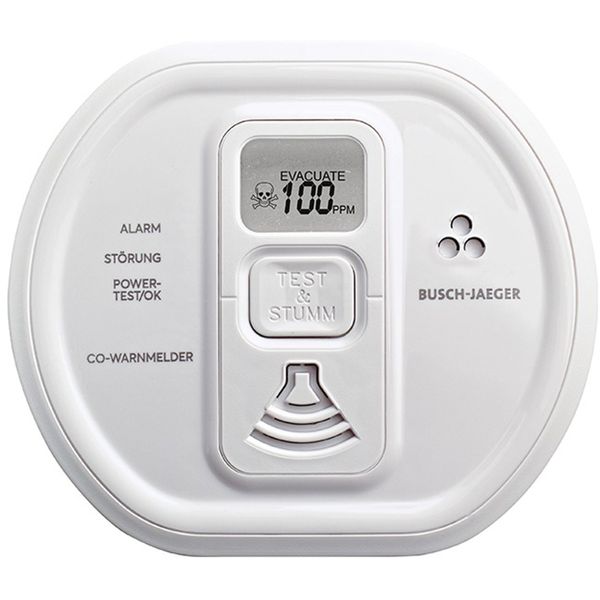 6839/01-84 Alarm Detector Carbon monoxide studio white Networkable image 1