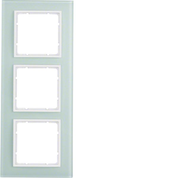 Glass frame 3gang, B.7, p. white/p. white matt image 1