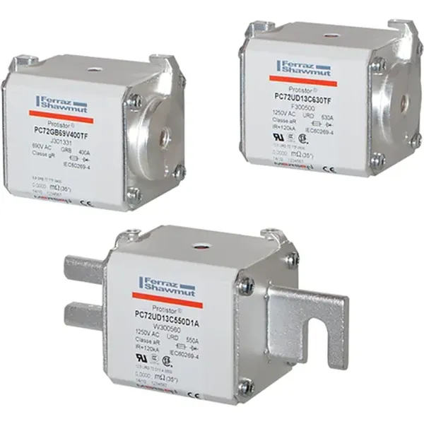 High-Speed Fuse 72 aR 1000VAC 800A Striker Plain Blades image 1