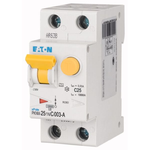 RCD/MCB combination, 25 A, 30 mA, MCB trip characteristic: C, 1p+N, RCD trip characteristic: A image 3