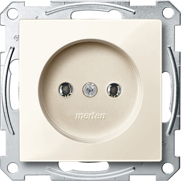 Socket-outlet without earthing contact, screw terminals, white, glossy, System M image 3