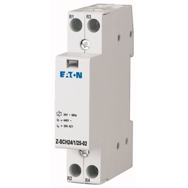 Installation contactor, 24VAC/50Hz, 2N/C, 25A image 1