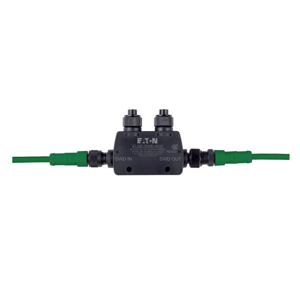SmartWire-DT T-Connector for IP69K I/O modules, 24 V DC, four parameterizable inputs/outputs with power supply, two M12 I/O sockets image 4