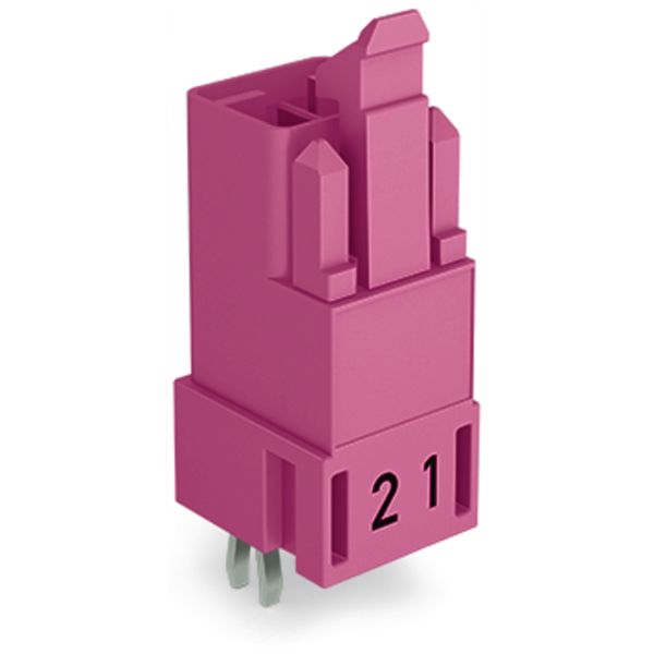 Plug for PCBs straight 2-pole pink image 2