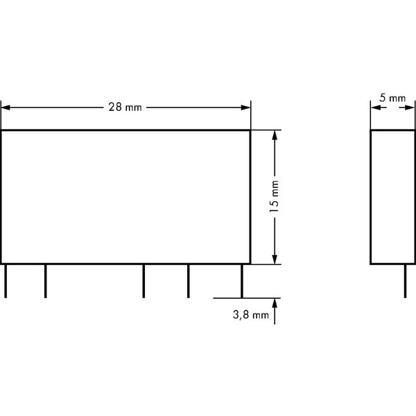 Basic relay Nominal input voltage: 5 VDC 1 changeover contact image 1