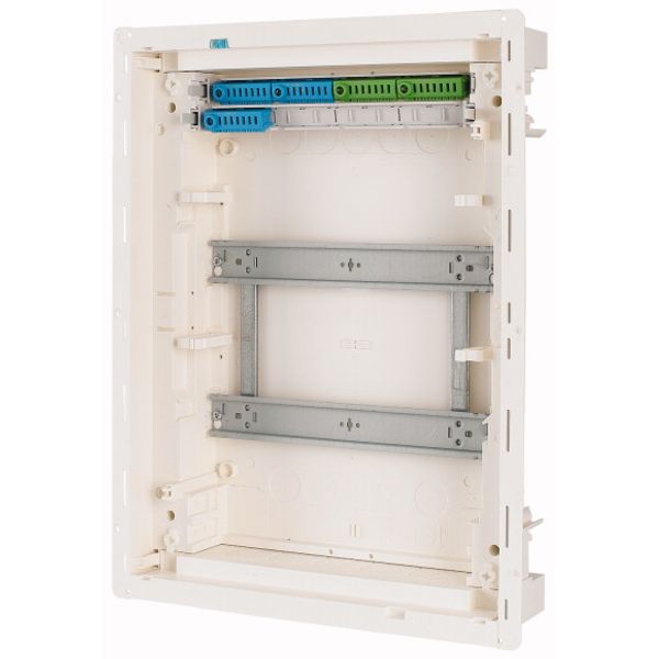Compact distribution board-flush mounting, 2-rows, flush sheet steel door image 2