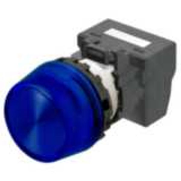 M22N Indicator, Plastic projected, Blue, Blue, 24 V, push-in terminal image 2