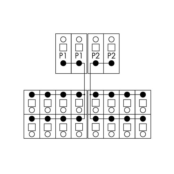 830-800/000-315 Potential distribution module; 2 potentials; with 2 input clamping points each image 5