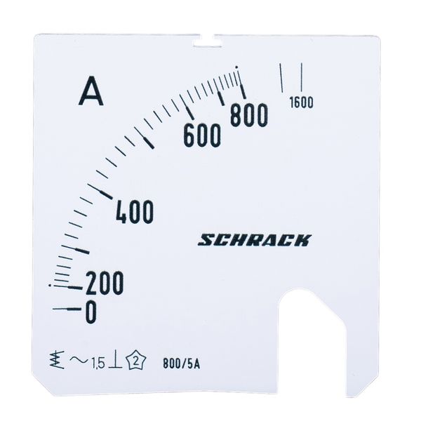 Scale Plate, 72x72mm, 800/1600/5A AC image 1