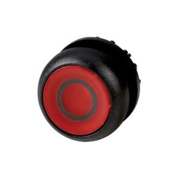 Illuminated pushbutton actuator, RMQ-Titan, Flush, maintained, red, inscribed, Bezel: black image 2