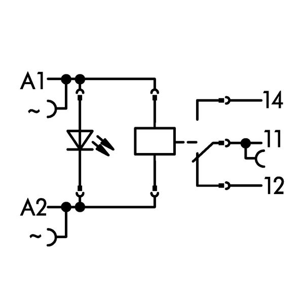 Relay module Nominal input voltage: 230 VAC 1 changeover contact gray image 9