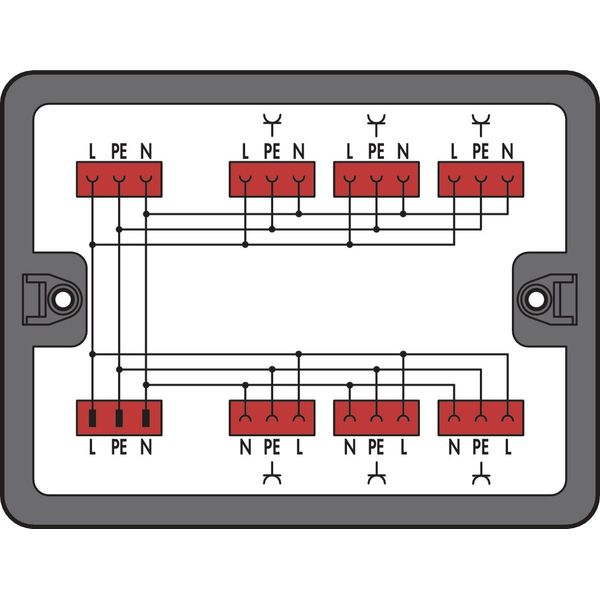 Distribution box Single-phase current (230 V) 1 input black image 1