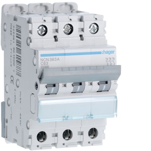 AUTOMATIC FUSE 10KA C 3X63A image 1