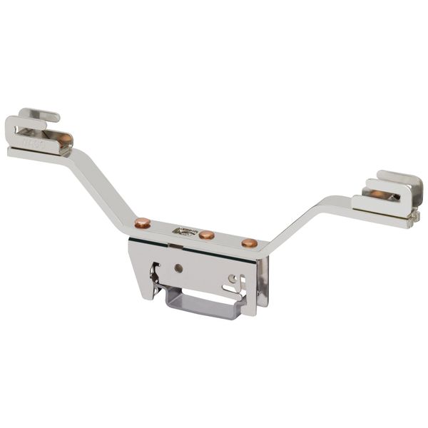 Busbar carrier for busbars Cu 10 mm x 3 mm both sides, angled gray image 1