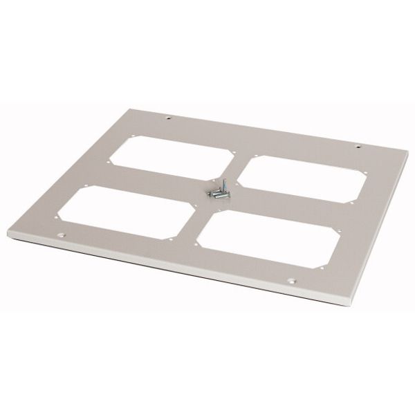 Bottom-/top plate for F3A flanges, for WxD = 650 x 600mm, IP55, grey image 1