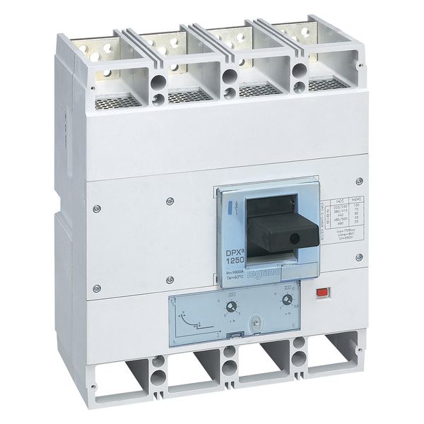 MCCB DPX³ 1600 - thermal magnetic release - 4P - Icu 100 kA (400 V~) - In 1250 A image 1