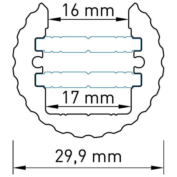 Aluminium profile LBS, L=2000mm,  -29,9mm image 2