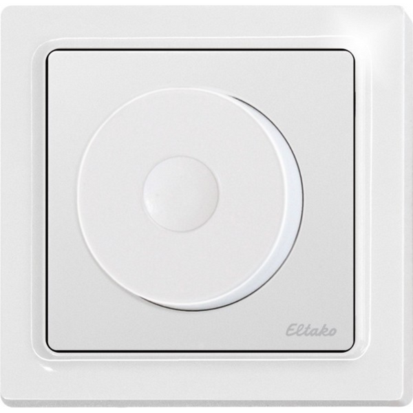Wireless rotary switch in E-Design55, polar white mat image 1