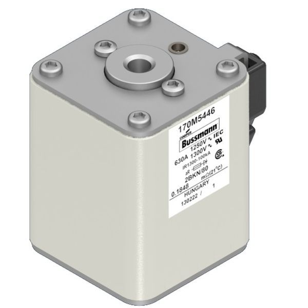 Fuse-link, high speed, 630 A, AC 1250 V, size 2, 61 x 77 x 81 mm, aR, IEC, UL, single indicator image 3