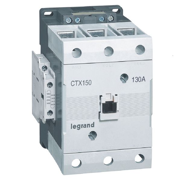 3-pole contactors CTX³ 150 - 130 A - 24 V= - 2 NO + 2 NC - screw terminals image 2