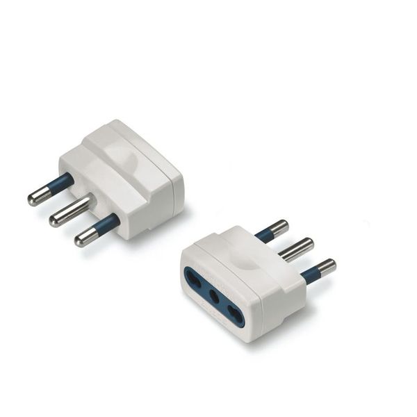 SINGLE ADAPTOR 2P+E 16A DUAL USE WHITE image 2