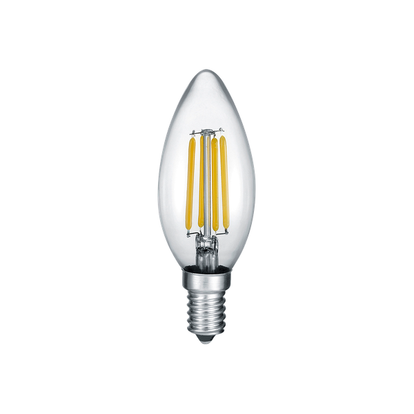 Bulb LED E14 filament candle 4W 470lm 2700K switch dimmer image 1