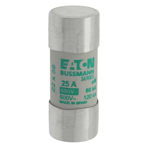 Fuse-link, LV, 25 A, AC 690 V, 22 x 58 mm, aM, IEC image 7