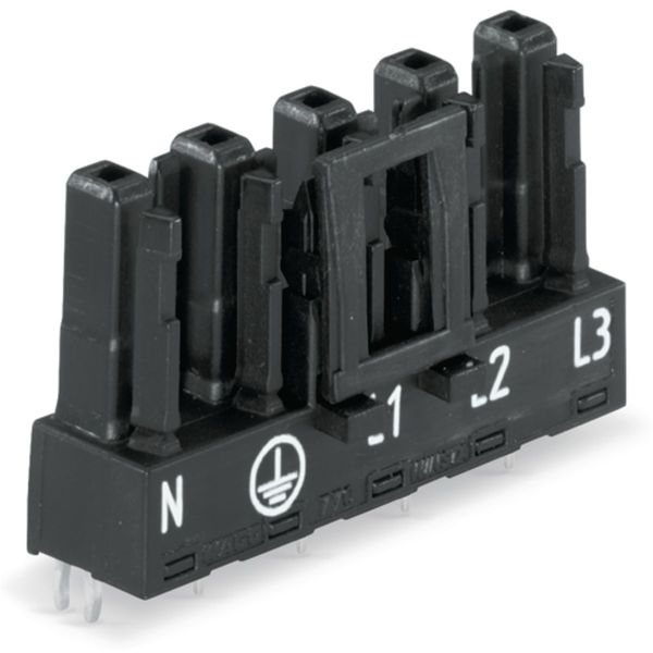 Socket for PCBs straight 5-pole black image 1