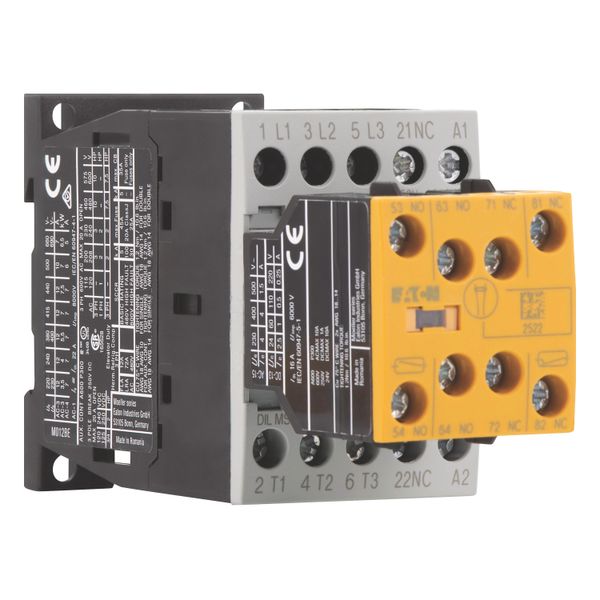 Safety contactor, 380 V 400 V: 5.5 kW, 2 N/O, 3 NC, 110 V 50 Hz, 120 V 60 Hz, AC operation, Screw terminals, With mirror contact (not for microswitche image 7