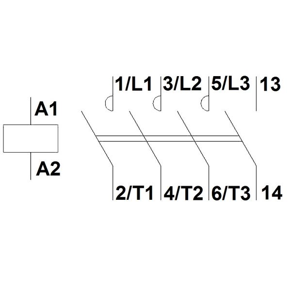 Contactor 3-pole, CUBICO Mini, 2,2kW, 6A, 1NO, 24VDC image 2