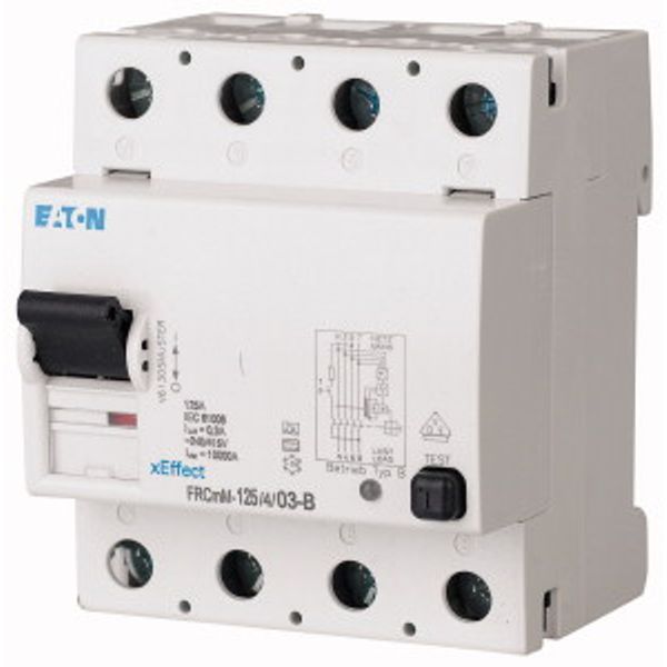 Residual current circuit-breaker, all-current sensitive, 125 A, 4p, 500 mA, type B image 1