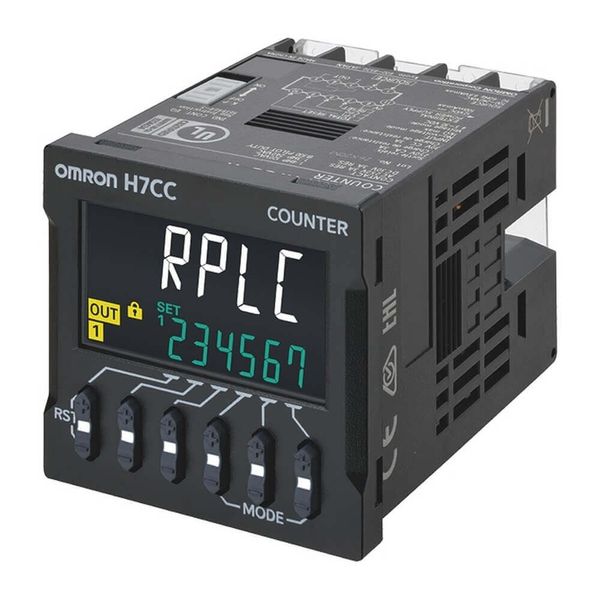 Digital counter, plug-in, screw terminals, 48x48 mm, IP66, 6 count dig image 3
