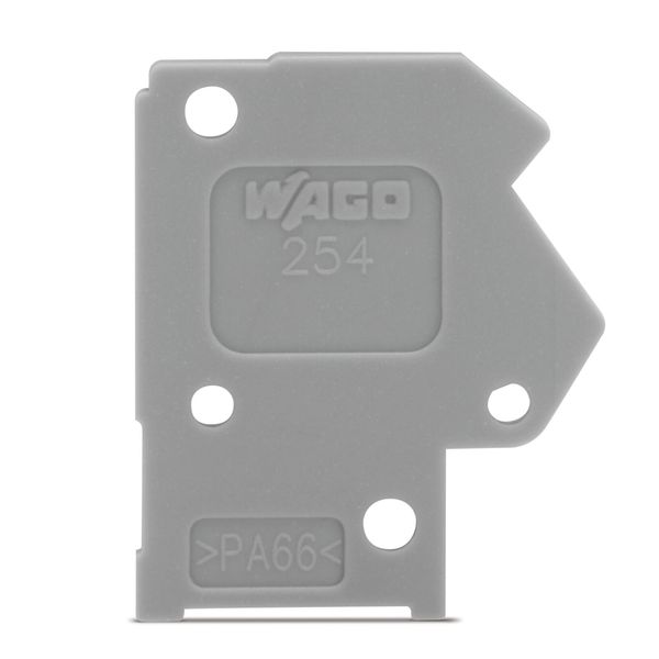 End plate 1 mm thick snap-fit type light gray image 1