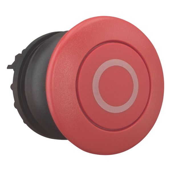 Mushroom actuator, RMQ-Titan, Mushroom, momentary, Mushroom red, red, inscribed, Bezel: black image 12