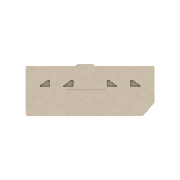 End plate (terminals), 92.45 mm x 2.5 mm, dark beige image 1
