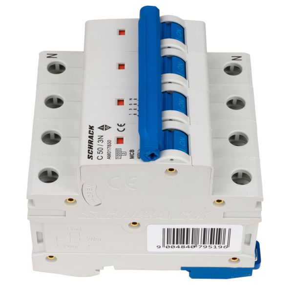 Miniature Circuit Breaker (MCB) AMPARO 10kA, C 50A, 3+N image 3