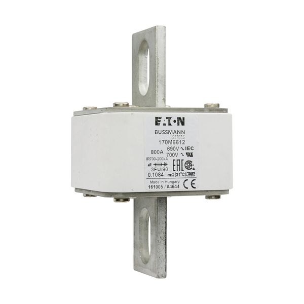 Fuse-link, high speed, 800 A, AC 690 V, size 3, 76 x 92 x 135 mm, aR, IEC, UL image 16