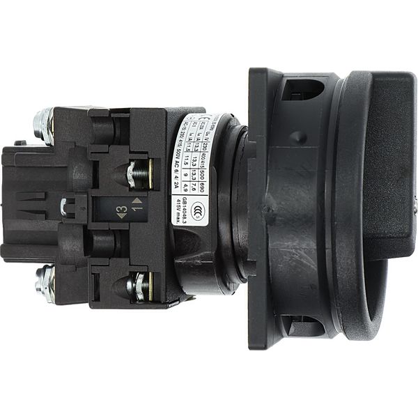 Main switch, T0, 20 A, flush mounting, 1 contact unit(s), 2 pole, STOP function, With black rotary handle and locking ring, Lockable in the 0 (Off) po image 39