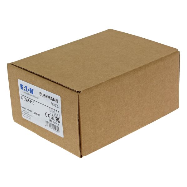 Fuse-link, high speed, 900 A, AC 690 V, size 2, 61 x 77 x 51 mm, aR, IEC, UL, single indicator, flush end, M10 image 8